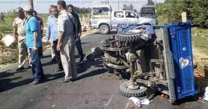 حادث مروع علي طريق الكرنك ابو تشت بقنا