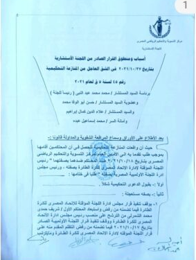 ننشر حيثيات الحكم القضائى بإعادة الشمرلى وهويدا إلى سباق انتخابات الطائرة