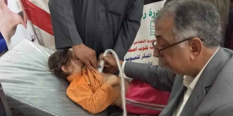 الكشف على ١٩٥ طفل ضمن قافلة طيبة لحياة كريمة بزفتى غربيه.