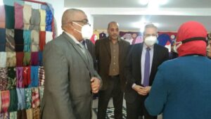 معرض لملابس الطالبات بالمدينة الجامعية بحلوان.