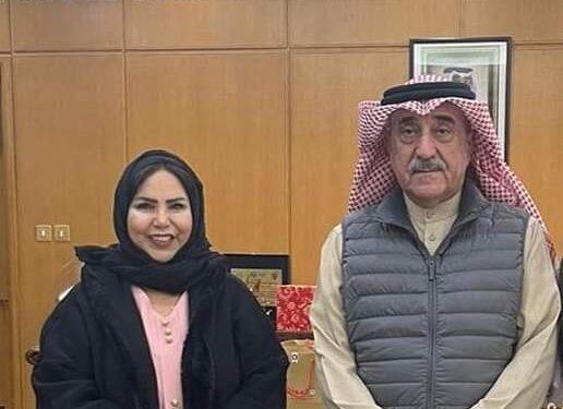 الشيخ محمد اليوسف الصباح يستقبل الشيخة أم راكان الصباح بمقر الهيئة.