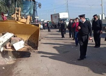 وسيم قنديل وحملة مكبرة لتأمين  أعمال التوسعة لطريق المحلة الكبري الغربية