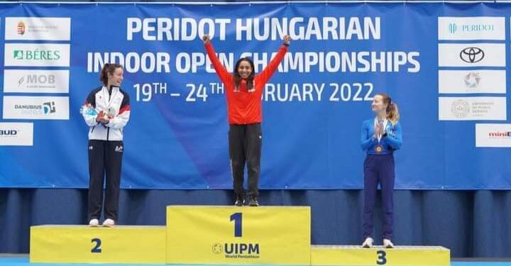 ذهبية لمصر تحرزها سلمي ايمن ببطولة المجر الدولية للخماسي الحديث