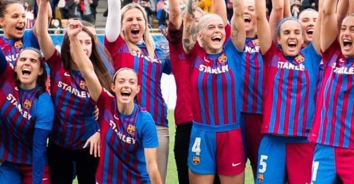 خماسية سيدات برشلونه تسحق ريال مدريد- ويتوجن بالدوري الاسباني