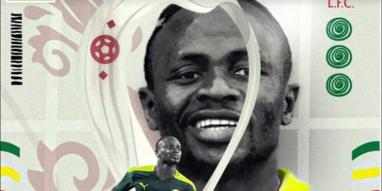 بعد الفوز على منتخب مصر ليفربول يهني الاعب ساديو ماني بالوصول الي كأس العالم