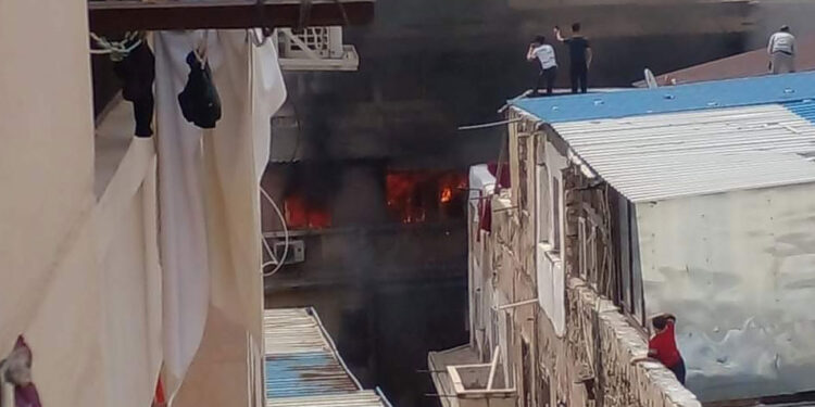 السيطرة على حريق هائل