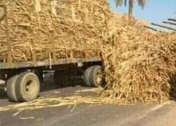 مصرع سائق دراجة بخارية إثر إصطدامه بمقطورة قصب