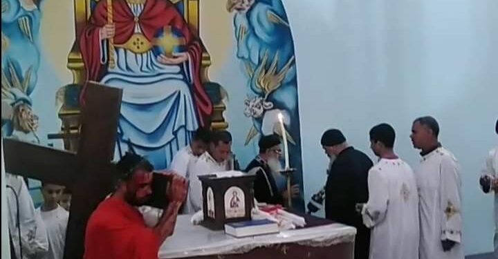 تذكر آلام السيد المسيح وصلوات الجمعة العظيمة بكنيسة مارمينا بدير البرشا  