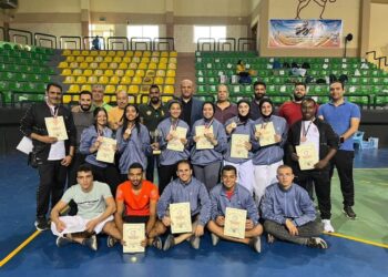فرحة كبيرة لأبطال منطقة الجيزة للكاراتيه بعد فوزهم في كأس مصر