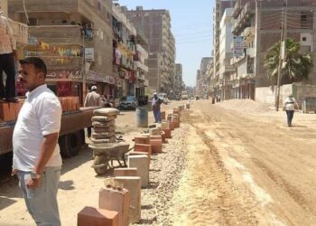 متابعة أعمال الرصف بأبوحمص