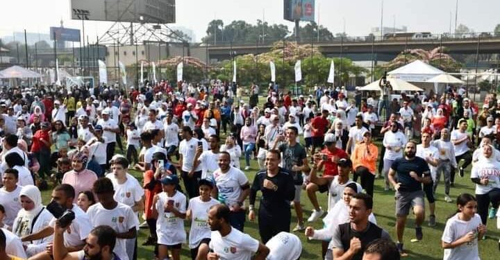 وزير الرياضة ورئيس هيئة الرقابة المالية يقودان الماراثون الأخضر