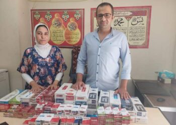 ضبط سجائر مجهولة المصدر وتحريز عدد ٦٦٥ علبة سجائرباجمالى ١٣٣٠٠ سيجارة