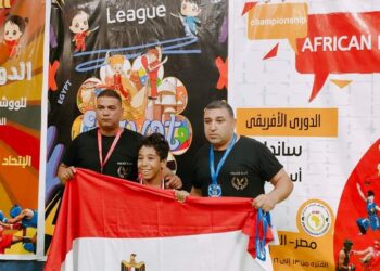 البطل أنس حسن المساوي المركز الأول والميدالية الذهبية بطولة الدوري الإفريقي للوشو كونغ فو