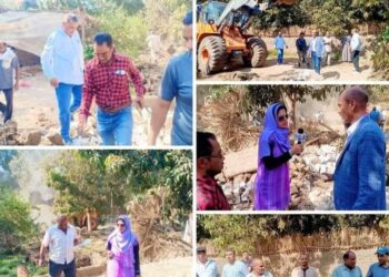 زراعة ابشواي: إزالة8حالات تعدى على الأرض الزراعيه بسنرو القبلية بتأمين كامل من شرطة ابشواي