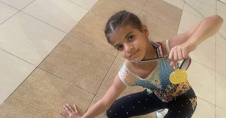 الميداليه الذهبية ل مريم فى جمباز الأيروبكس