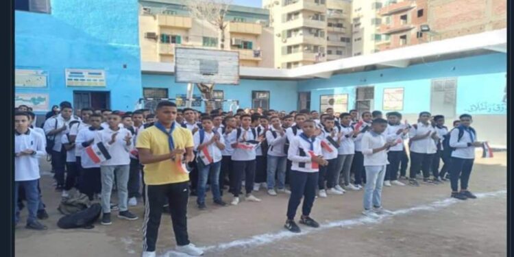 سقوط سلم بمدرسة المعتمدية بكرداسة