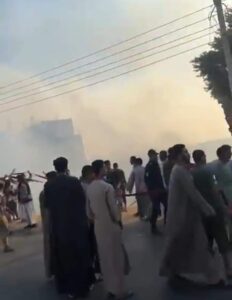 حريق هائل يلتهم عشرات المنازل بمحافظة سوهاج مركز دار السلام