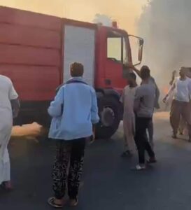 حريق هائل يلتهم عشرات المنازل بمحافظة سوهاج مركز دار السلام