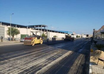 بدء أعمال رصف المنطقة