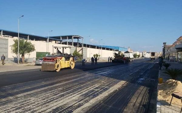 بدء أعمال رصف المنطقة