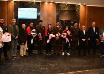 سارة سمير لاعبة المؤسسة الرياضية العسكرية تحقق ( 3 ) ميداليات ذهبية ببطولة العالم لرفع الأثقال 