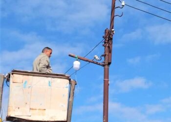 صيانة 113 عامود إنارة بقرى مركز المحلة وبسيون