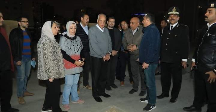 جوله ليلية لمحافظ الجيزة يتابع فيها الاعمال الإنشائية اعلي القطاع المنتهي تغطيتة لترعه المريوطية