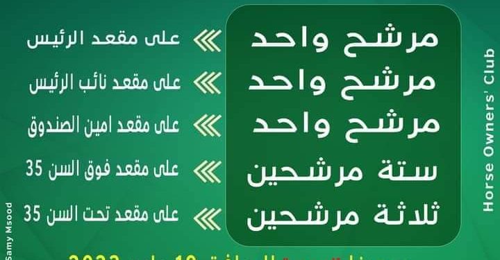 اللجنة الأولمبية تعلن أسماء المرشحين لانتخابات نادي أصحاب الجياد