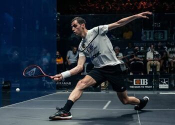 علي فرج يتاهل لنهائي بطولة الجونة الدولية للاسكواش