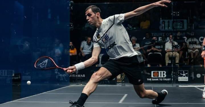 علي فرج يتاهل لنهائي بطولة الجونة الدولية للاسكواش