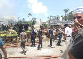 إخماد حريق هائل بالمندرة بالإسكندريه