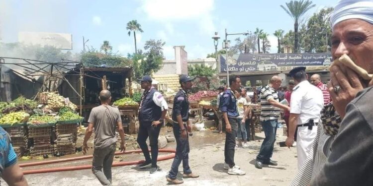 إخماد حريق هائل بالمندرة بالإسكندريه