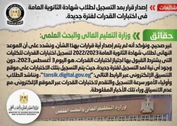 التعليم العالى تنفى إصدار قرار بمد تسجيل  اختبارات القدرات