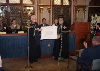 كلمة  بازمان بيتر في احتفالية تسليم  البابا تواضروس الدكتوراه