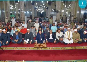 اللواء محمد الشريف يحتفل بالمولد النبوي بمسجد المرسي أبو العباس