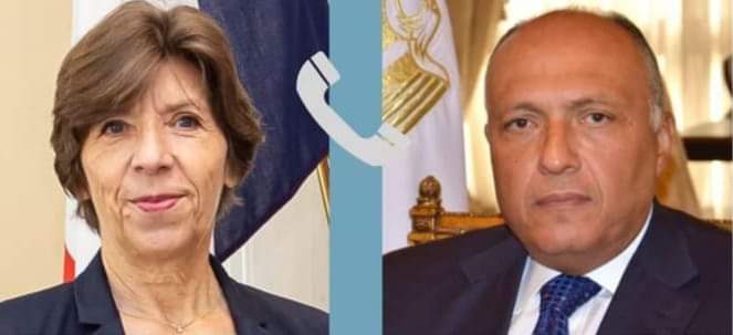 وزير الخارجية يناقش مع نظيرته الفرنسية جهود وقف التصعيد بين الجانبين الفلسطيني والإسرائيلي