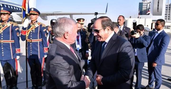 الرئيس عبد الفتاح السيسي يستقبل الملك عبد الله الثاني بن الحسين ملك المملكة الأردنية الهاشمية بمطار القاهرة الدولي
