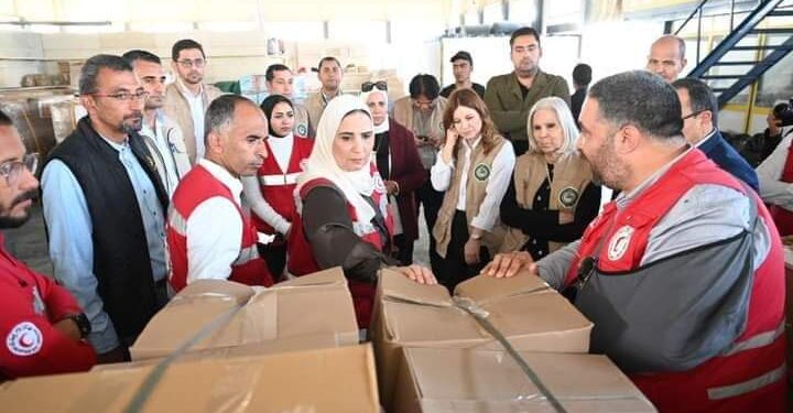 القباج تتابع جهود  الهلال الأحمر عبر معبر رفح