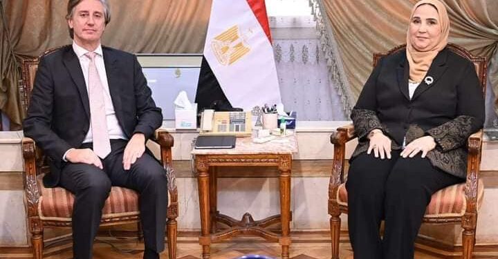 القباج تستقبل الممثل المقيم لبرنامج الأمم المتحدة الإنمائي في مصر ويبحثان موقف تنفيذ البروتوكول الموقع بين الجانبين