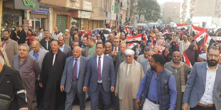 زغلول يدلي بصوته الانتخابي وسط بمسيرة حاشدة من اهل العمرانية