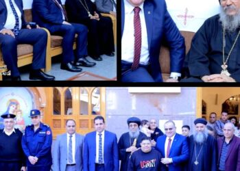 اللواء خالد عبد الحميد ومدير أمن الأقصر يهنئان الأقباط بعيد الميلاد المجيد