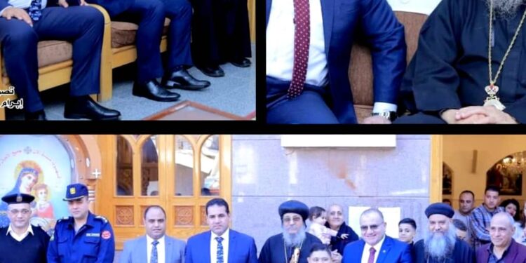 اللواء خالد عبد الحميد ومدير أمن الأقصر يهنئان الأقباط بعيد الميلاد المجيد