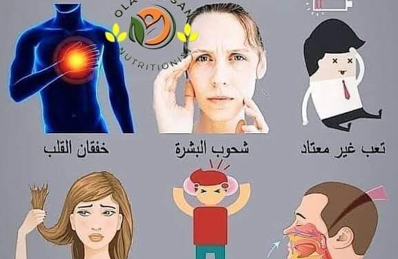 أعراض نقص أوزيادة الحديد في الجسم