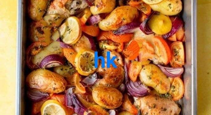 صينية فراخ مشوية بالزعتر