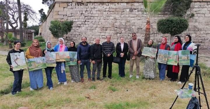 ختام ورشة الرسم الأولى بحدائق الشلالات بالأسكندرية!