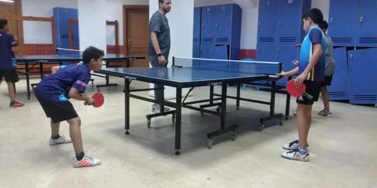 التدريب الأسبوعي للموهبة والبطل الأوليمبى «تنس الطاولة» بالبحر الأحمر