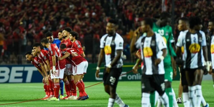 الاهلي يقدم اداء مثالي أمام مازيمبي ف شوط المباراه الأول