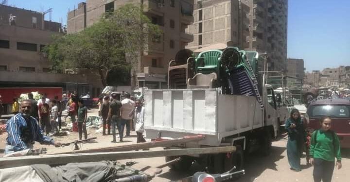 محافظة الجيزة ..أزالة سوق عشوائي للباعة الجائلين  ببولاق الدكرور وتعيد حركة المرور لطبيعتها