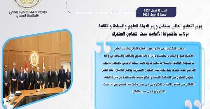 حصاد أنشطة وزارة التعليم العالي والبحث العلمي في أسبوع