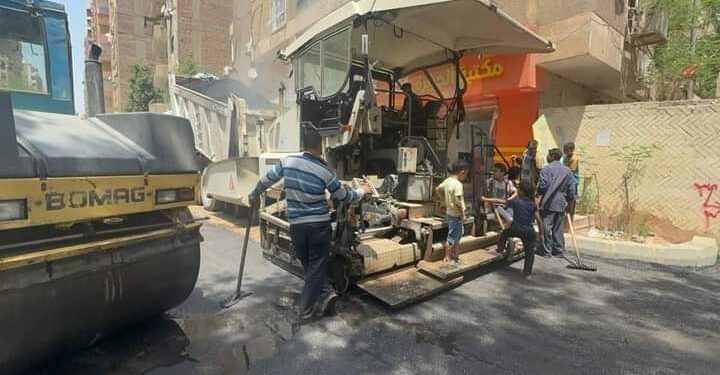 تطوير ورصف طرق 6 اكتوبر بأبو النمرس والمطبعة بالطالبية عمرو بن العاص